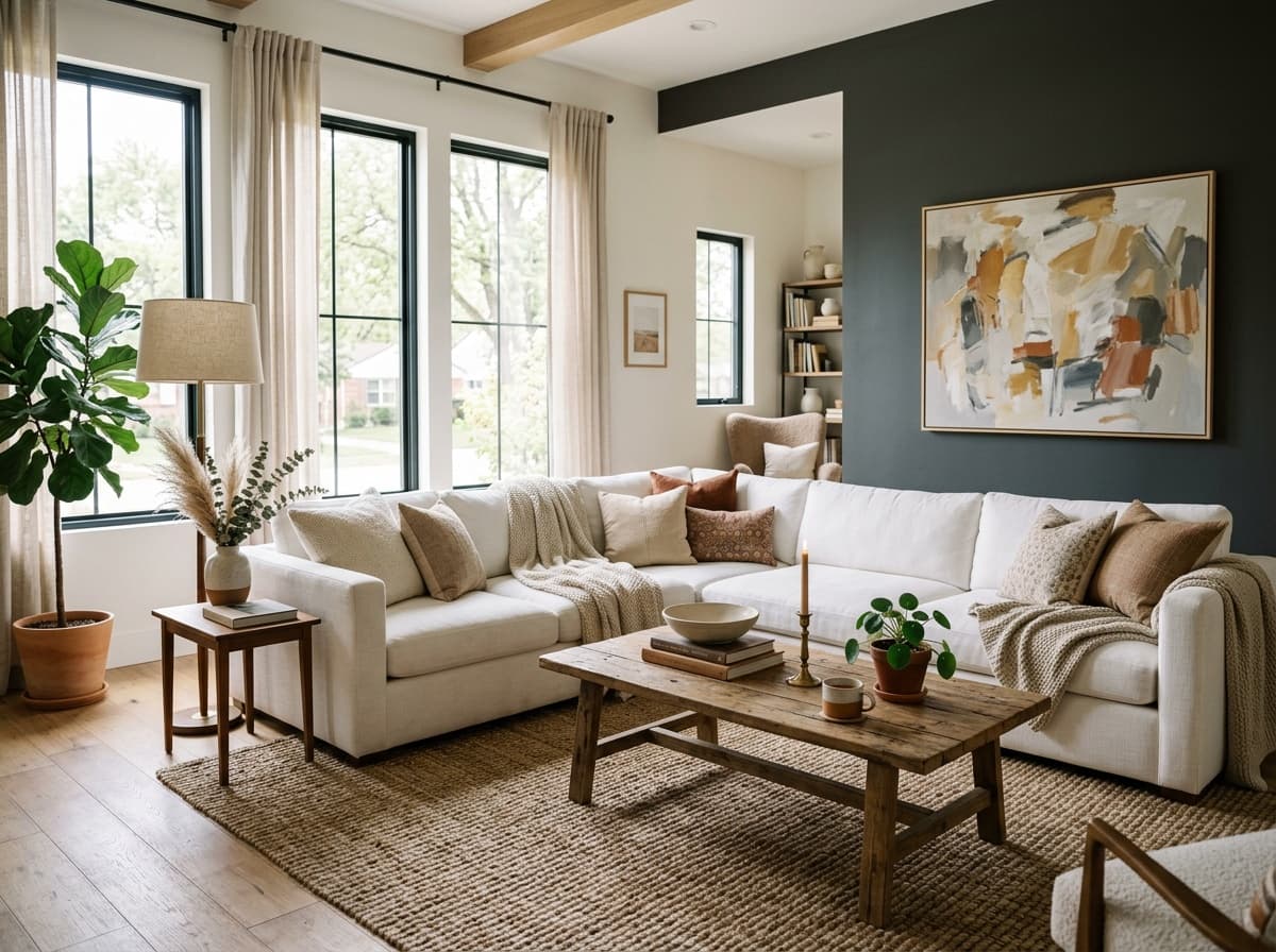 Bright modern living room